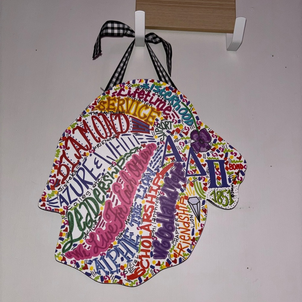 🚨SOLD🚨 Colorful ADPi Alpha Delta Pi Wall Art- Home, room, and dorm decoration